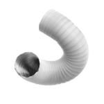 Ø 100mm / 4 inch Flexible Air Duct for Cooker Hood, Air Conditioner, Extractor Fan, Tumble Dryer - 1.5m / 4.9ft Semi-Rigid Exhaust Hose - Ventilation Ducting - Aluminium White