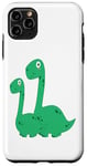 iPhone 11 Pro Max Green baby and mom dinosaur family Brachiosaurus Case