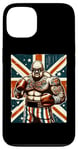 Coque pour iPhone 13 Boxe Britannique Union Jack Drapeau Boxeur