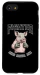 Coque pour iPhone SE (2020) / 7 / 8 Drôle de MMA Thai Boxing Pig Fighter