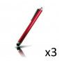 Grand Stylet X3 Pour Asus Rog Phone Ii Smartphone Tablette Ecrire Universel Lot De 3 - Rouge