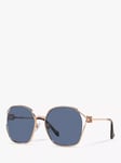 Miu Miu MU 52WS Women's Square Sunglasses, Rose Gold