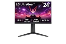 LG Ultragear™ 24GS65F-B.AEU Ecran PC Gaming 24" - Dalle IPS résolution FHD (1920x1080), 1ms GtG, HDR 10, sRGB99%, AMD FreeSync, Compatible NVIDIA G-Sync, inclinable, DisplayPort 1.4, HDMI 2.0