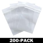 Flerpack Blixtlåspåsar - 5,7x7,6 cm Genomskinliga 200-Pack