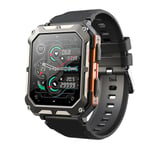 Njord Gear Indestructible Smartwatch, Robust taktisk Smartwatch med hjärtfrekvens  (FMY) ORANGE