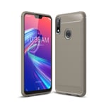 Asus ZenFone Max Pro (M2) borstat skal med kolfibertextur - grå