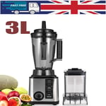 3L Commercial Food Blender Juicer Mixer Crusher Processor Grinder With Uk Plug