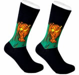 THE TIE STUDIO - Large Tiger  on Safari  Men's Novelty Socks