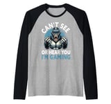 Can't See Or Hear You I'm Gaming VR Gamer Headset Funny Raglan Baseball Tee