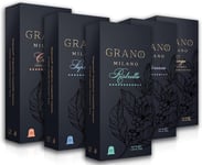 Grano Milano Variety Pack 50 Coffee Pods Compatible with Nespresso Original lin