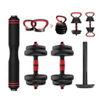 Shengluu Weights Dumbbells Sets Women Adjustable Weights Dumbbells Set Multifunctional Barbell For Mens And Woman, 22 Lbs (Color : 33 Lbs)