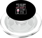 Est-ce que je veux un rosé cadeau drôle apéro humour femme PopSockets PopGrip pour MagSafe