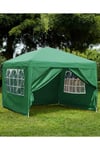 Garden Vida Pop Up Gazebo With Sides 2.5x2.5m Outdoor Garden Marquee Tent Canopy