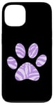 Coque pour iPhone 13 Violet imprimé pattes