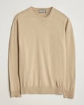 Canali Cotton Crew Neck Pullover Beige