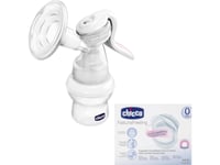 Chicco Naturalfeeling Manual Breast Pump 79890 + Breast Pads 60Pcs