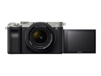 Sony a7C ILCE-7CL - Appareil photo numérique - sans miroir - 24.2 MP - Cadre plein - 4K / 30 pi/s - 2.1x zoom optique objectif 28 - 60 mm - Wireless LAN, NFC, Bluetooth - argent