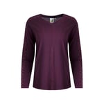 Weird Fish Womens/Ladies Topia Organic Long-Sleeved Top (Mulled Wine) - Size 18 UK