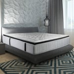 Ensemble phigalie 140x190 cm Matelas Ressorts ensachés + Sommier Bois - Olympe Literie