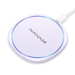 NANAMI Wireless Charger for iPhone and Samsung - Wireless Charging Pad Qi-Certified 10W Max for iPhone 16 15 14 13 12 SE2 11 Xs XR X 8 Plus New Airpods and Galaxy S24 S23 S22 S21 S20 S10 S9 S8 Note 20