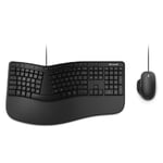 Microsoft Ergonomic Desktop Wired German Keyboard & Mouse Set - Black