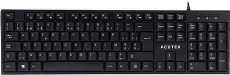 Acutek Wired Slim Keyboard Iso-azerty Be Langallinen, Usb Belgialainen Näppäimistö