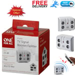 One for All 4 Way TV Signal Booster Splitter