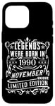 Coque pour iPhone 16 Pro Max Anniversaire Novembre 1990 Édition Limitée Cadeau Utilisé