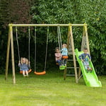 Trigano - Balançoire en bois poutre métal Techwood suli 2,30 m - 6 enfants