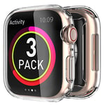 Delidigi for Apple Watch Screen Protector 38mm, 3 Pack High Clear TPU Apple Watch Case All Around Shockproof Cover Compatible with iWatch Series 3 2 1