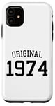 Coque pour iPhone 11 Original 1974, 50 ans hommes femmes 50e anniversaire