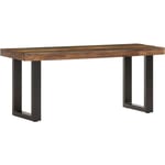 Banc, Banquette salon moerne 110 cm bois de récupération solide et acier pwfn80504 Maisonchic