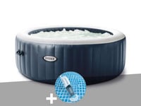 Kit spa gonflable Intex PureSpa Blue Navy rond Bulles 4 places + Aspirateur