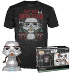 Figurine Funko Pop - Star Wars : Noël N°557 - Stormtrooper Bonhomme De Neige - T-Shirt (72829)