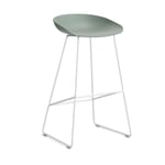 HAY About a Stool 38 High barstol 2.0 Fall green-vitt stålstativ