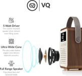 DAB/DAB+Radio Bluetooth FM Alarm Clock Mains Battery - VQ Retro Mini - Walnut