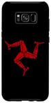 Coque pour Galaxy S8+ Drapeau de l'île de Man Mann Manx Triskellion Rouge