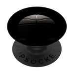 Ballon de basket simple noir et blanc PopSockets PopGrip Adhésif