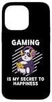 Coque pour iPhone 14 Pro Max Le jeu Kawaii Panda est mon secret pour trouver le bonheur