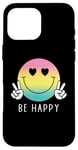 Coque pour iPhone 16 Pro Max Chemise Be Happy Heart Eyes Smile Face Peace Happy Face Love