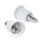 Caldarax E14 vers E27 Adaptateur de Douille, SES vers ES Convertisseur de Douille, 0-250V, pour Ampoules E27, Ampoules LED, Ampoules à Incandescence, Lampes Halogènes, Lampes CFL, Lot de 2