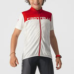 Castelli Neo Prologo Kids Short Sleeve Jersey - Ivory / Red 10 Years Ivory/Red