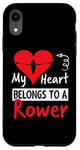 Coque pour iPhone XR Valentines Day Design - My Heart Belongs to a Rower