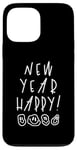 iPhone 13 Pro Max New Year Happy 2025 Funny Faces Grunge Case