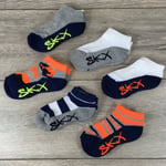 6 X Skechers Low Cut Socks Kids Boys UK C4 - C8 EU 21 - 25 Quality Socks S234