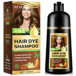 Hair Color Shampoo for Gray Hair, Hair Dye Shampoo–Colors Hair in Minutes, Long-Lasting Color, 3-In-1 Shampoo for Color Treated Hair, Natural Herbal Ingredients Nourish Your Hair (Dark Coffee)