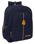 Real Madrid 2ème équipe 24/25 - Sac à dos scolaire pour enfant, adaptable au chariot, idéal pour les enfants d'âge scolaire, confortable et polyvalent, qualité et résistance, 32 x 12 x 38 cm, couleur