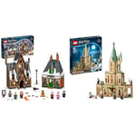 LEGO 76388 Harry Potter Visite du Village de Pré-au-Lard, Kit de Construction 20ème Anniversaire & 76402 Harry Potter Poudlard : Le Bureau de Dumbledore, Jouet de Château et Minifigurines