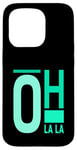 Coque pour iPhone 15 Pro Bleu sarcelle Aqua Oh La La Teal Aqua Graphic