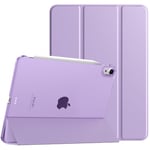 TiMOVO Coque pour iPad Air 11 Pouces M2 2024, iPad Air 6, iPad Air 5/4e Gén (2022/2020), Étui de Protection Magnétique Mince avec Dos Transparent, Étui Sommeil/Réveil Auto, Taro Violet